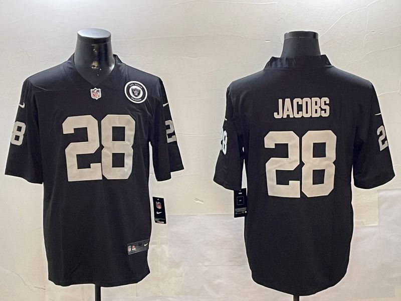 Men Oakland Raiders #28 Jacobs Black 2024 Nike Limited NFL Jersey style 01041->oakland raiders->NFL Jersey